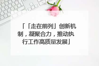 「走在前列」创新机制，凝聚合力，推动执行工作高质量发展