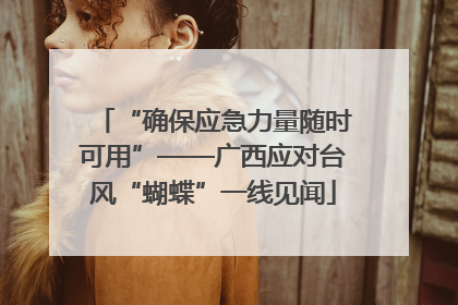 “确保应急力量随时可用”——广西应对台风“蝴蝶”一线见闻