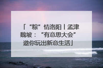 “粽”情洛阳丨孟津魏坡：“有意思大会”邀你玩出新意生活