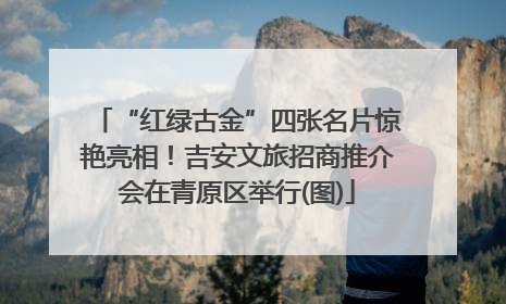 “红绿古金”四张名片惊艳亮相！吉安文旅招商推介会在青原区举行(图)