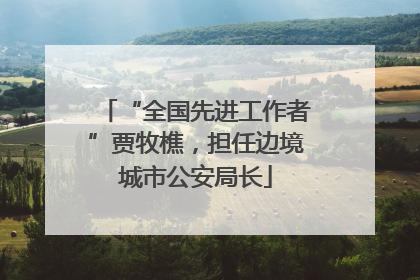 “全国先进工作者”贾牧樵，担任边境城市公安局长