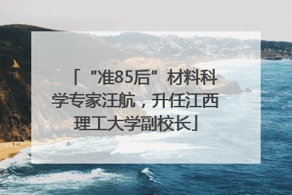 “准85后”材料科学专家汪航，升任江西理工大学副校长