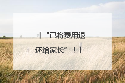 “已将费用退还给家长”！