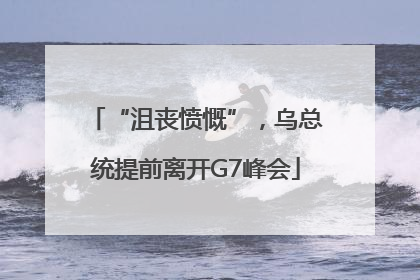 “沮丧愤慨”，乌总统提前离开G7峰会