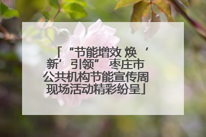 “节能增效 焕‘新’引领” 枣庄市公共机构节能宣传周现场活动精彩纷呈
