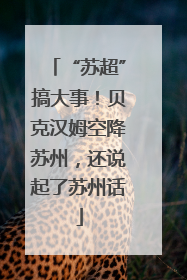 “苏超”搞大事！贝克汉姆空降苏州，还说起了苏州话