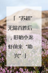 “苏超”无锡首胜后，盱眙小龙虾前来“助兴”
