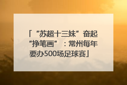 “苏超十三妹”奋起“挣笔画”：常州每年要办500场足球赛