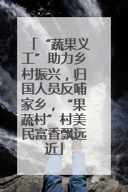 “蔬果义工”助力乡村振兴，归国人员反哺家乡，“果蔬村”村美民富香飘远近
