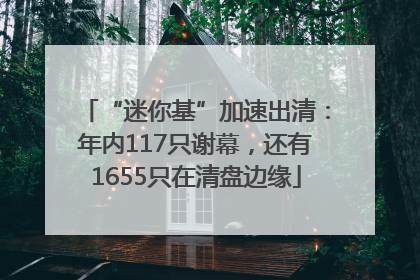 “迷你基”加速出清：年内117只谢幕，还有1655只在清盘边缘