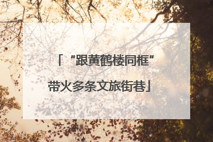 “跟黄鹤楼同框”带火多条文旅街巷