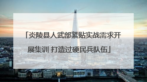 炎陵县人武部紧贴实战需求开展集训 打造过硬民兵队伍