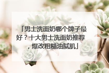 男士洗面奶哪个牌子最好？十大男士洗面奶推荐，爆改粗糙油腻肌