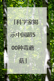 科学家揭示中国超500种毒蘑菇
