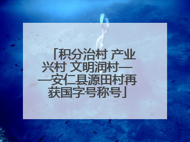 积分治村 产业兴村 文明润村——安仁县源田村再获国字号称号