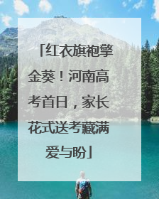 红衣旗袍擎金葵！河南高考首日，家长花式送考藏满爱与盼