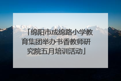 绵阳市成绵路小学教育集团举办书香教师研究院五月培训活动