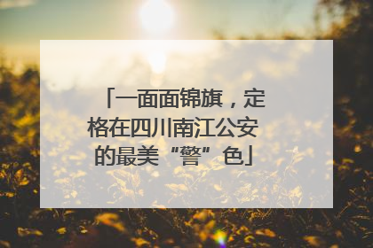 一面面锦旗，定格在四川南江公安的最美“警”色