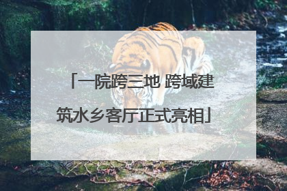一院跨三地 跨域建筑水乡客厅正式亮相