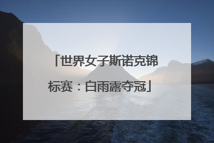 世界女子斯诺克锦标赛：白雨露夺冠