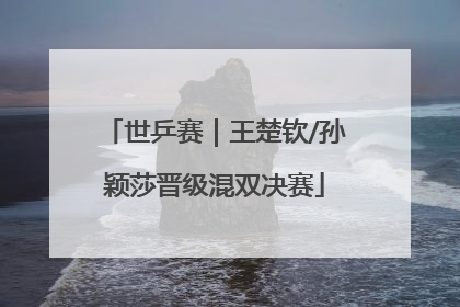 世乒赛｜王楚钦/孙颖莎晋级混双决赛