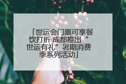 世运会门票可享餐饮打折 成都推出“世运有礼”暑期消费季系列活动