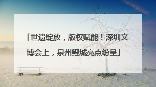 世遗绽放，版权赋能！深圳文博会上，泉州鲤城亮点纷呈