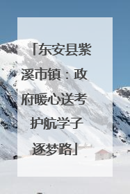 东安县紫溪市镇：政府暖心送考 护航学子逐梦路
