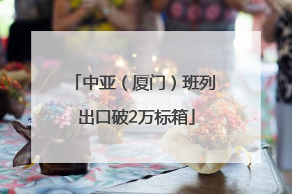 中亚（厦门）班列出口破2万标箱