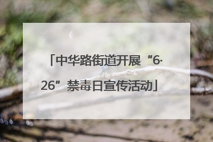 中华路街道开展“6·26”禁毒日宣传活动