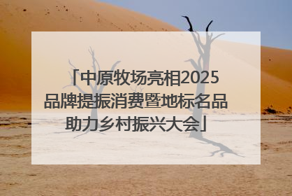 中原牧场亮相2025品牌提振消费暨地标名品助力乡村振兴大会