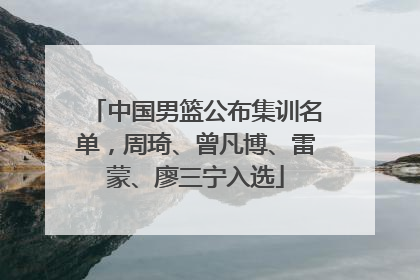 中国男篮公布集训名单，周琦、曾凡博、雷蒙、廖三宁入选