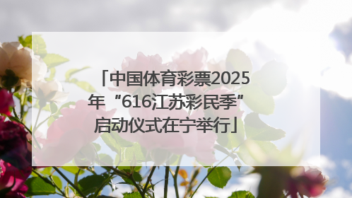 中国体育彩票2025年“616江苏彩民季”启动仪式在宁举行
