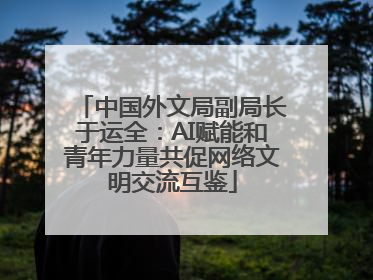 中国外文局副局长于运全：AI赋能和青年力量共促网络文明交流互鉴