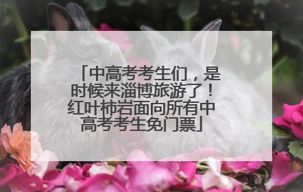 中高考考生们，是时候来淄博旅游了！红叶柿岩面向所有中高考考生免门票