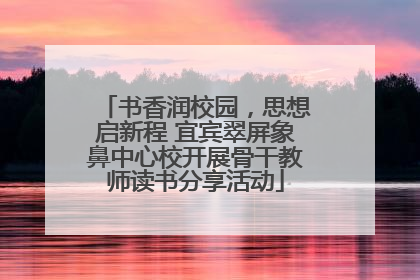 书香润校园，思想启新程 宜宾翠屏象鼻中心校开展骨干教师读书分享活动