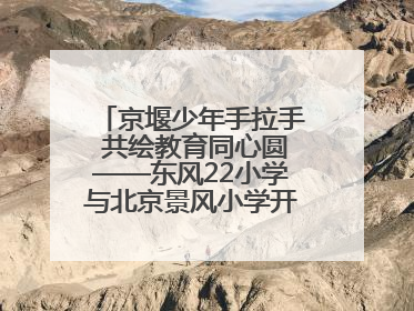 京堰少年手拉手 共绘教育同心圆——东风22小学与北京景风小学开展对口协作活动