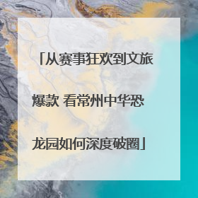 从赛事狂欢到文旅爆款 看常州中华恐龙园如何深度破圈