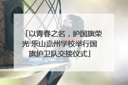 以青春之名，护国旗荣光 乐山嘉州学校举行国旗护卫队交接仪式