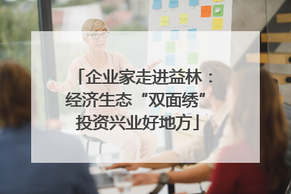 企业家走进益林：经济生态“双面绣” 投资兴业好地方