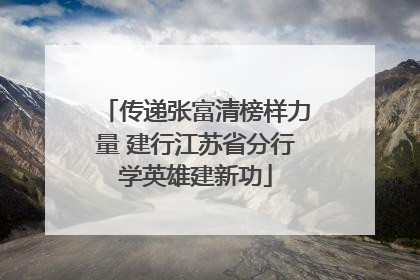 传递张富清榜样力量 建行江苏省分行学英雄建新功