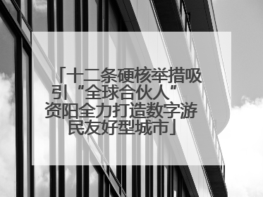 十二条硬核举措吸引“全球合伙人” 资阳全力打造数字游民友好型城市