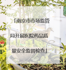 南京市市场监管局开展医院药品质量安全监督检查