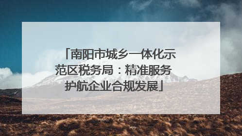 南阳市城乡一体化示范区税务局：精准服务护航企业合规发展
