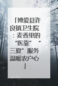 博爱县许良镇卫生院：麦香里的“医靠”“三夏”服务温暖农户心