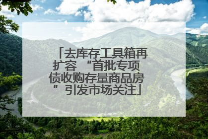 去库存工具箱再扩容 “首批专项债收购存量商品房”引发市场关注