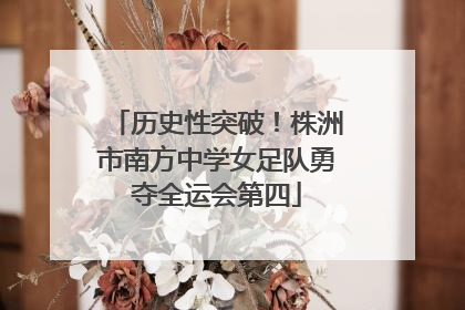 历史性突破！株洲市南方中学女足队勇夺全运会第四