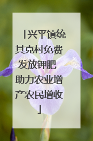 兴平镇统其克村免费发放钾肥 助力农业增产农民增收
