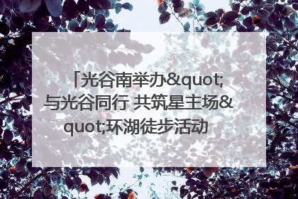 光谷南举办"与光谷同行 共筑星主场"环湖徒步活动 吸引500余名市民参与