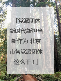 党派团体｜新时代新担当新作为 北京市各党派团体这么干！